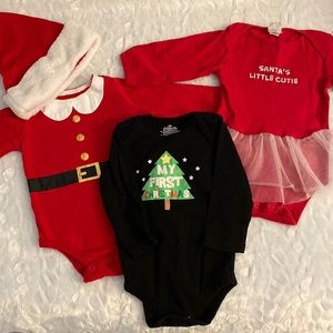 9-12 month Christmas Onesies